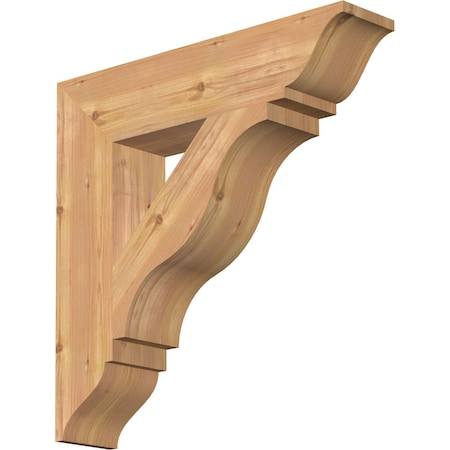 Funston Traditional Smooth Bracket, Western Red Cedar, 5 1/2"W x 26"D x 26"H